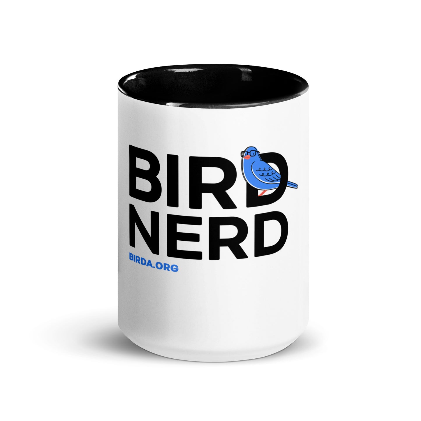 bird nerd mug in black side 15 oz