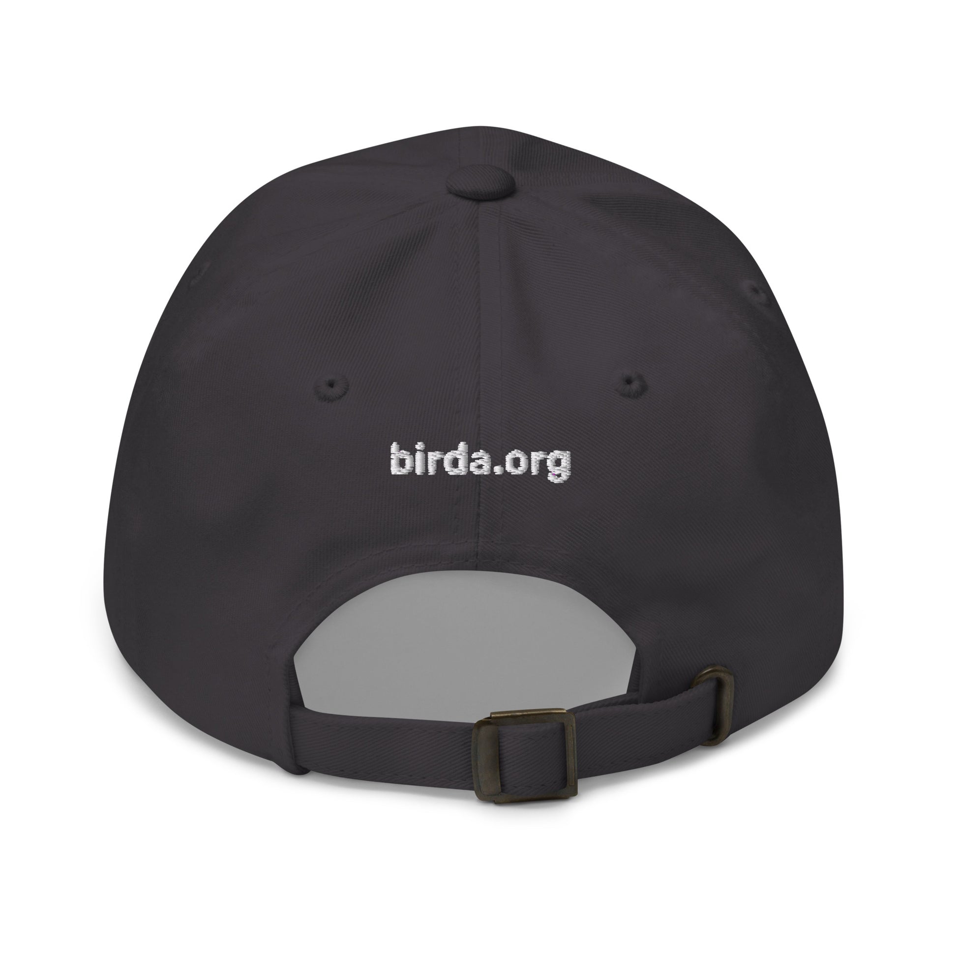 Birda bird cap - classic dad hat in grey back angle