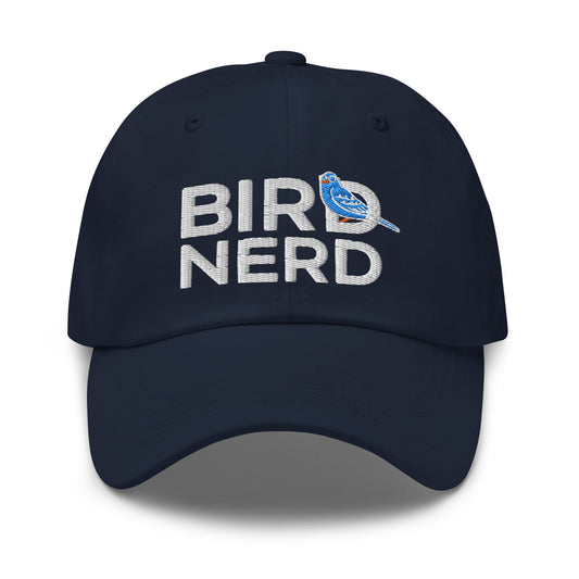 navy bird nerd hat front