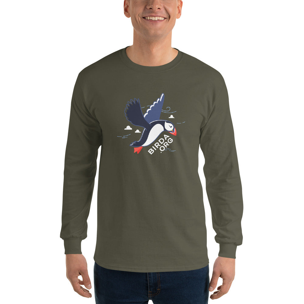 Puffin Long-Sleeve Shirt on guy