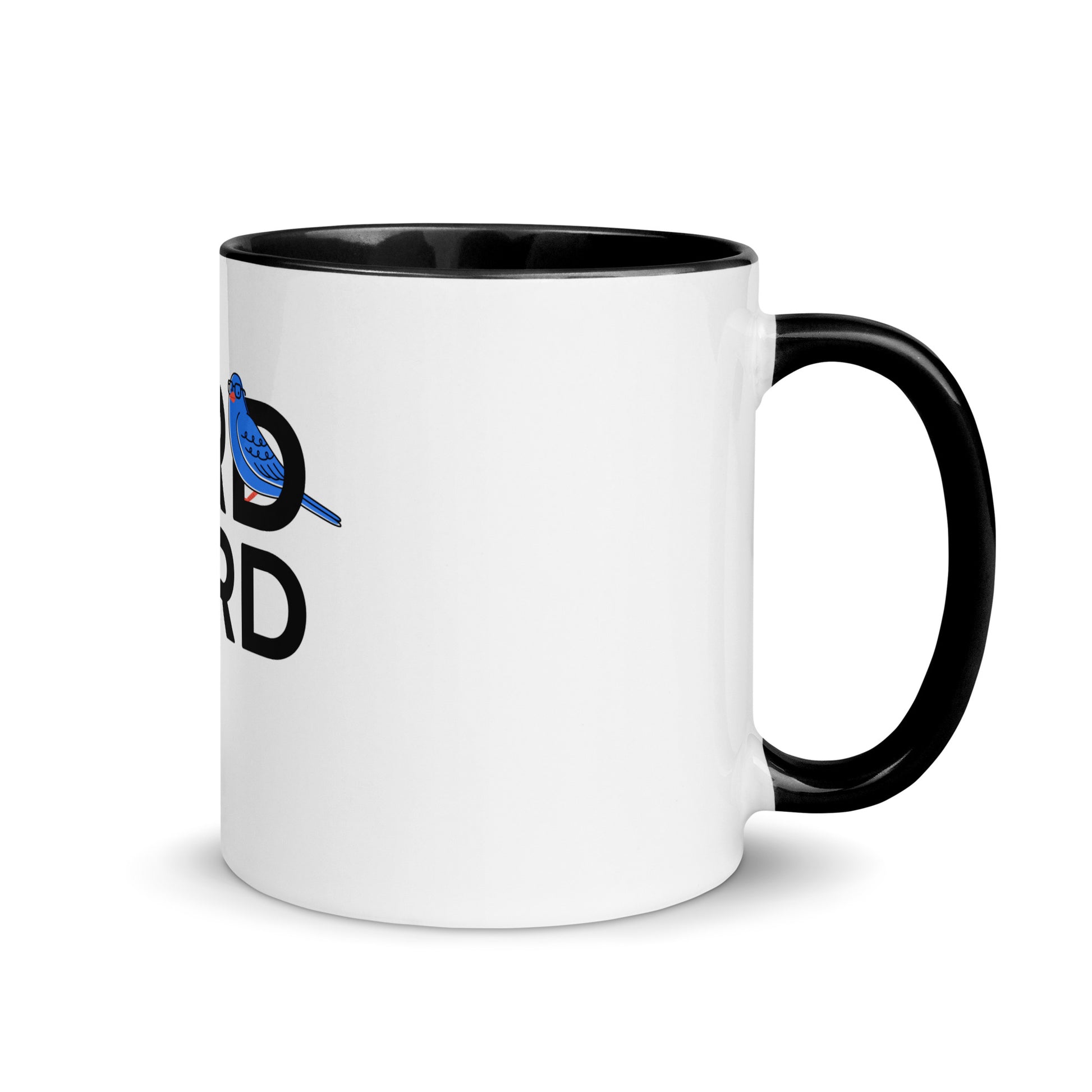bird nerd mug in black side 