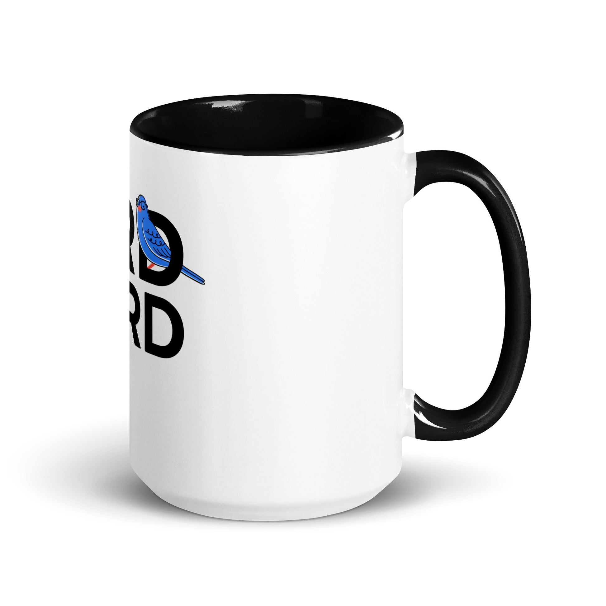 bird nerd mug in black side 15 oz